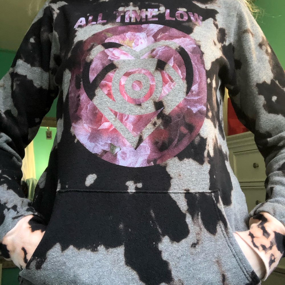 All Time Low bleach tye dye hoodie